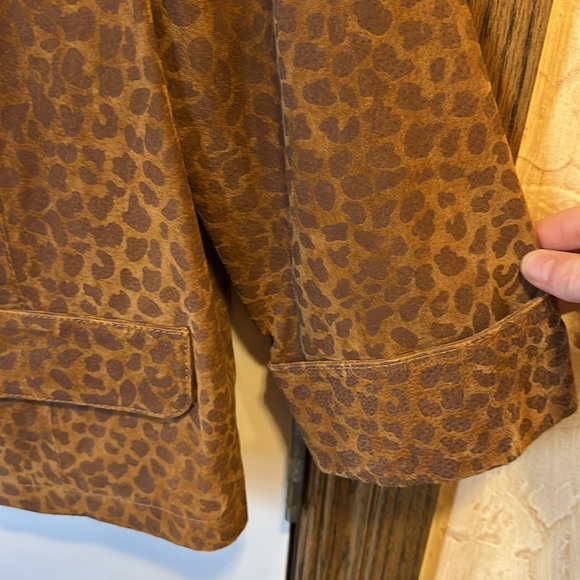 NWT Leather Leopard Print Jacket - Picture 5 of 8